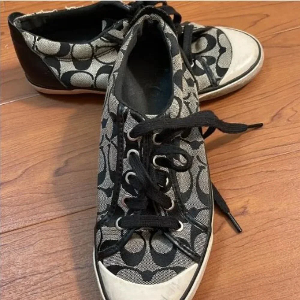 Coach Black Signature Canvas Sneakers